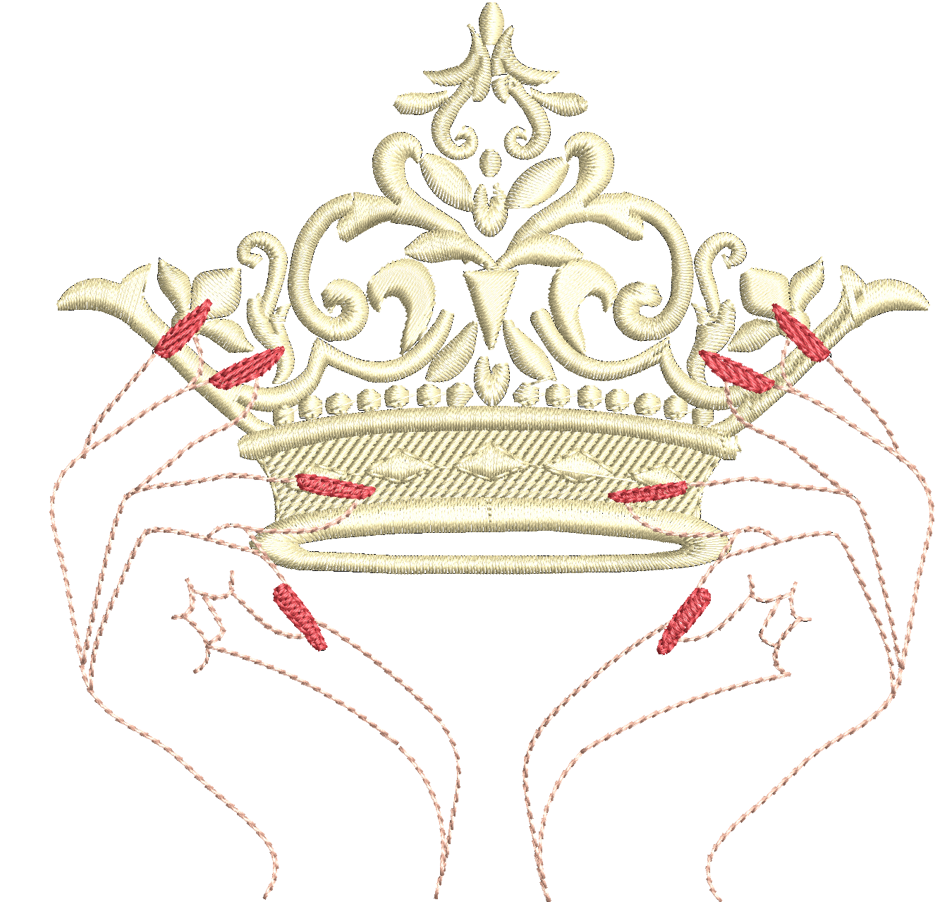 (Single) HAND WITH CROWN