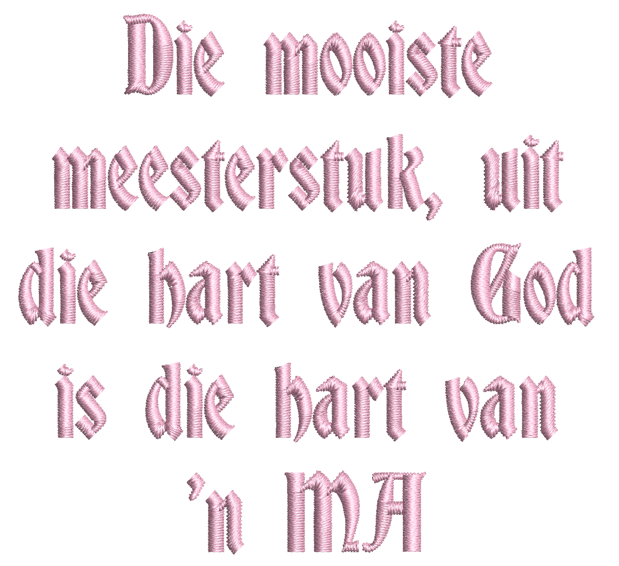 (Single) DIE MOOISTE MEESTERSTUK