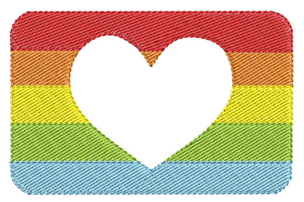 (Single) COLORFULL SQUARE HEART