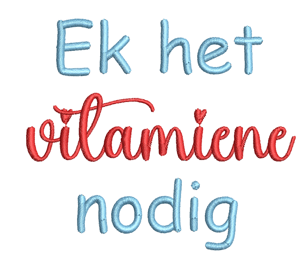(Single) EK HET VITAMIENE NODIG