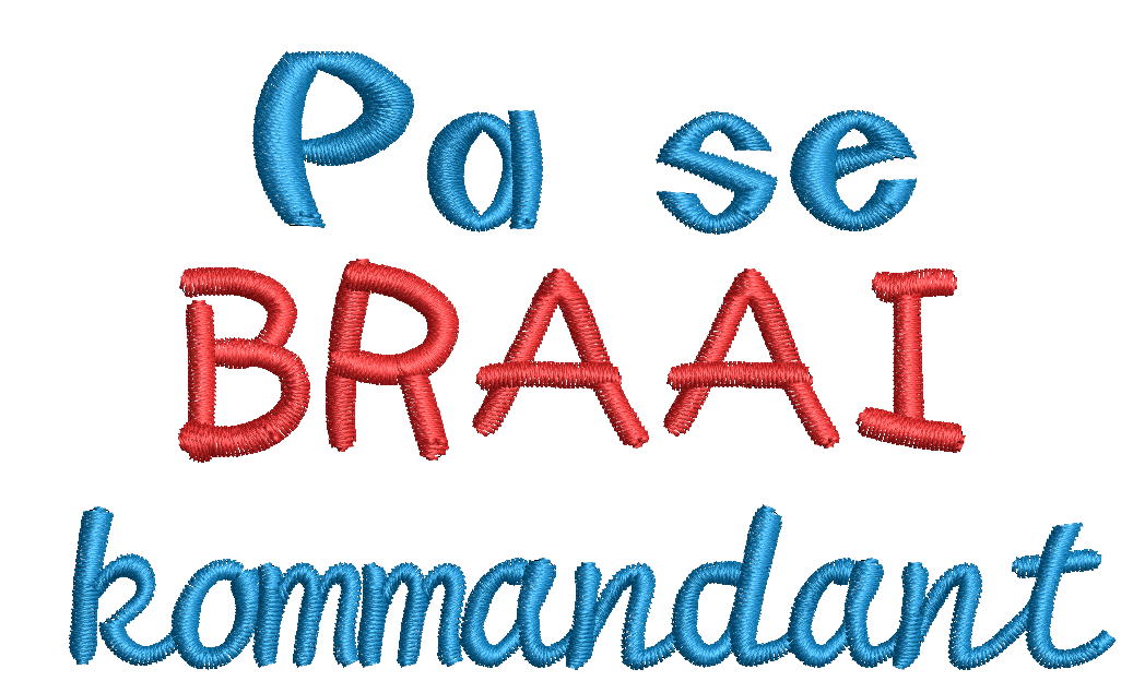 (Single) PA SE BRAAI KOMMANDANT