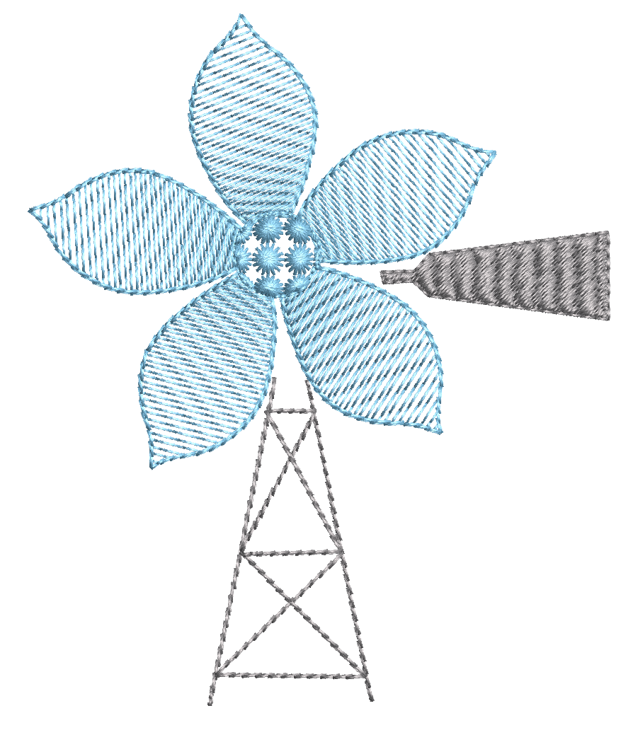 WINDPOMP WITH FLOWERS