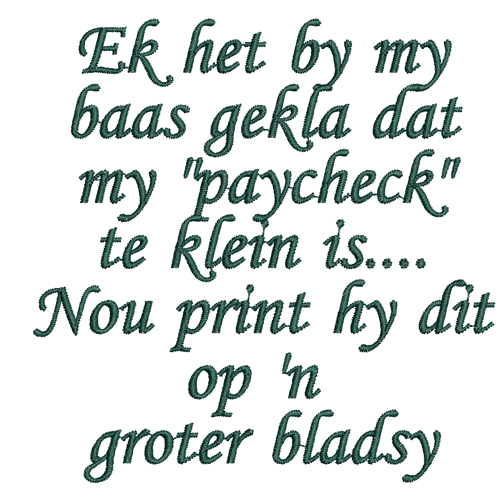 (Single) PAYCHECK JOKE