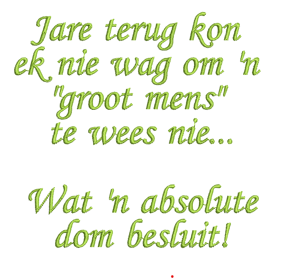 (Single) OM GROOT MENS TE WORD GRAP